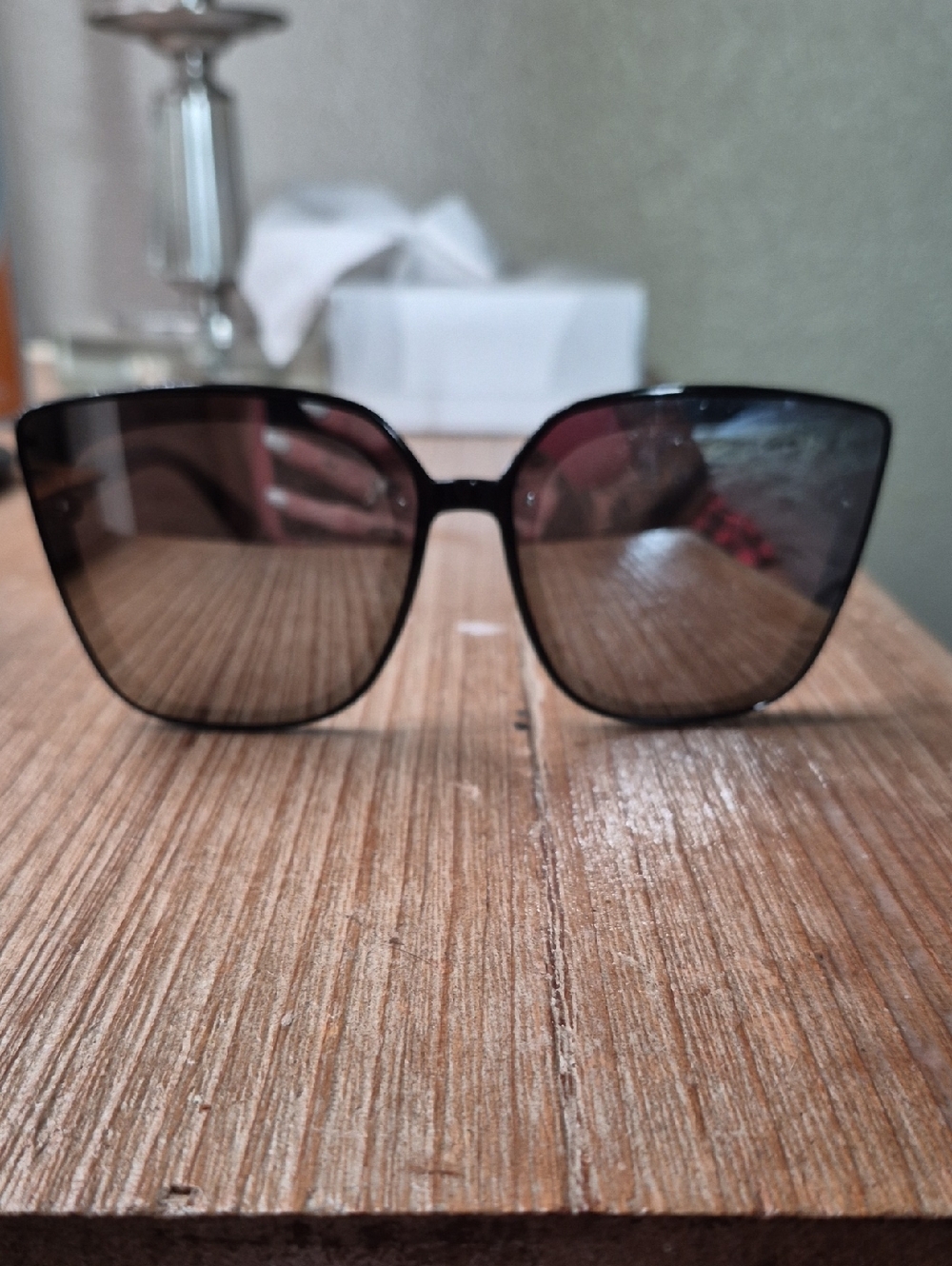 Women's Black Oversized Square Sunglasses - Unbranded